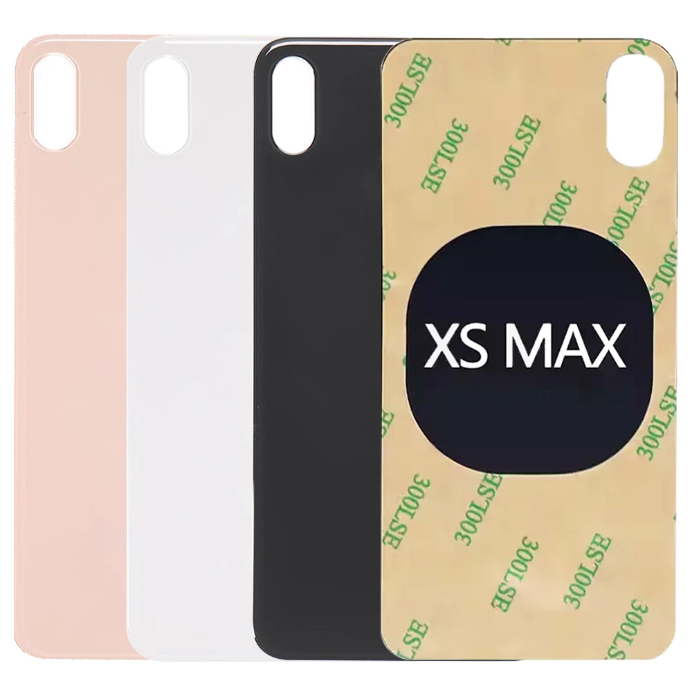 ثقب كبير الزجاج الخلفي الخلفي + 3M الغراء آيفون XS ماكس الغطاء الخلفي الزجاج استبدال سريع غطاء البطارية الإسكان عالي الجودة #5