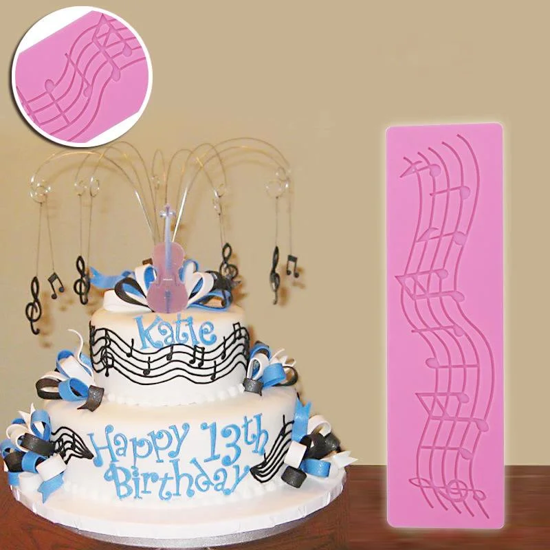 

Music Lace Silicone Mold Lace Cake Decorating Tools Note Silicone Cake Wedding Cookie Chocolate Silicone Molds Pastry Tools