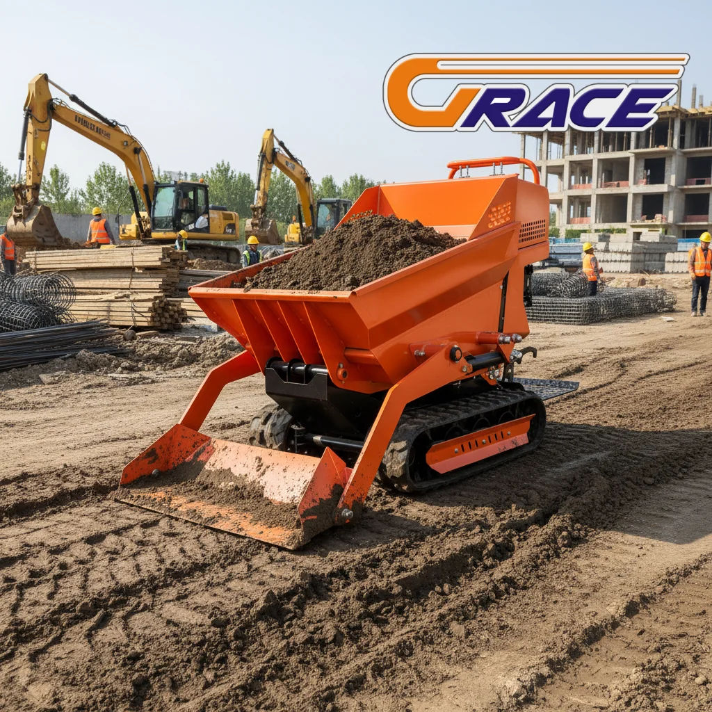 Mini Remote Control Crawler Dumper Hydraulic Heavy Load Dumper for Construction Site Transport