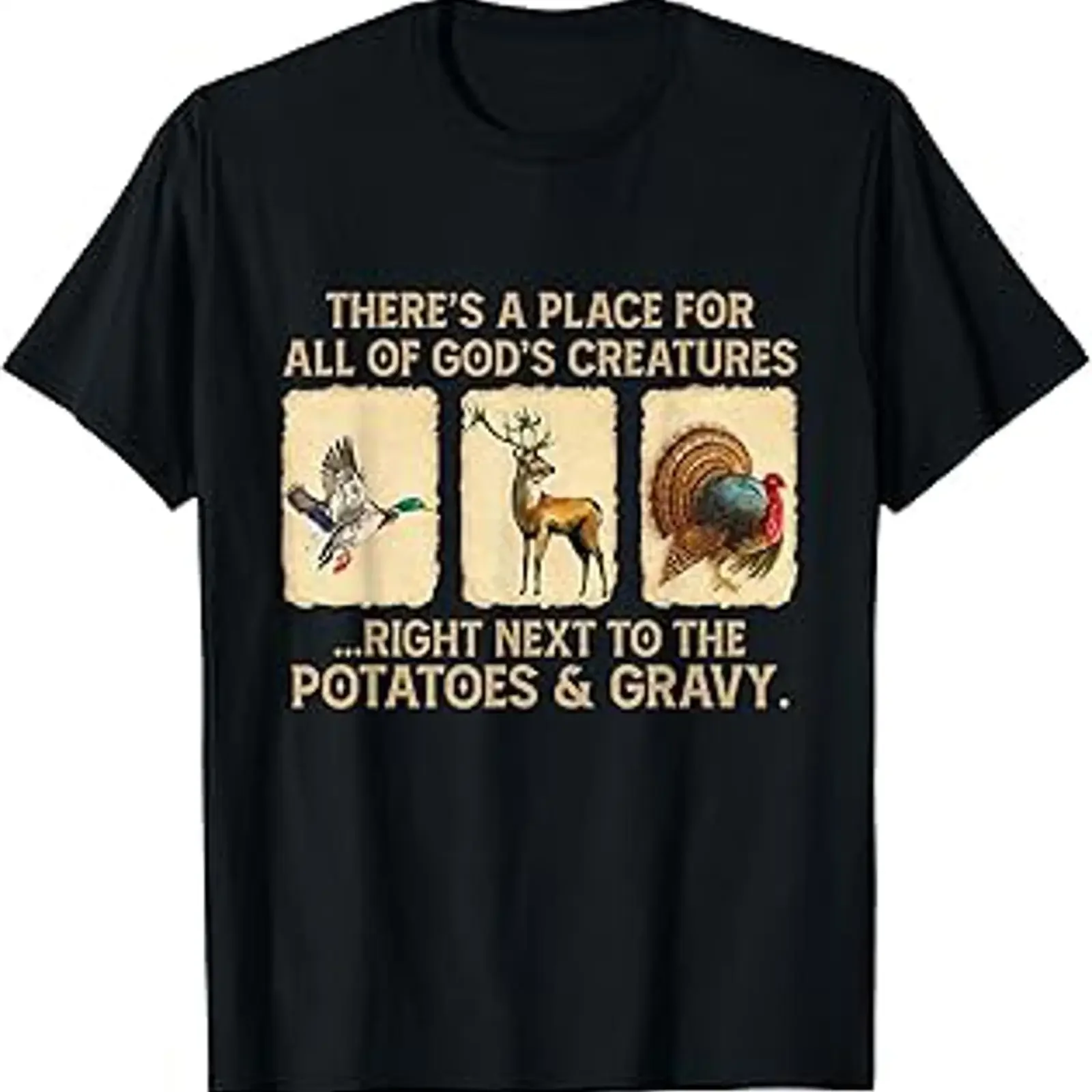 There's A Place For All Of God's Creatures T Shirt vintage Washed Comfortable Breathable fashion Versatile Unisex streetwear