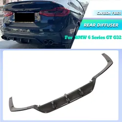 Carbon Fiber Car Rear Bumper Diffuser Lip Spoiler for BMW 6 Series GT G32 M-Sport 2017-2022 Rear Diffuser Apron Lip Body Kits