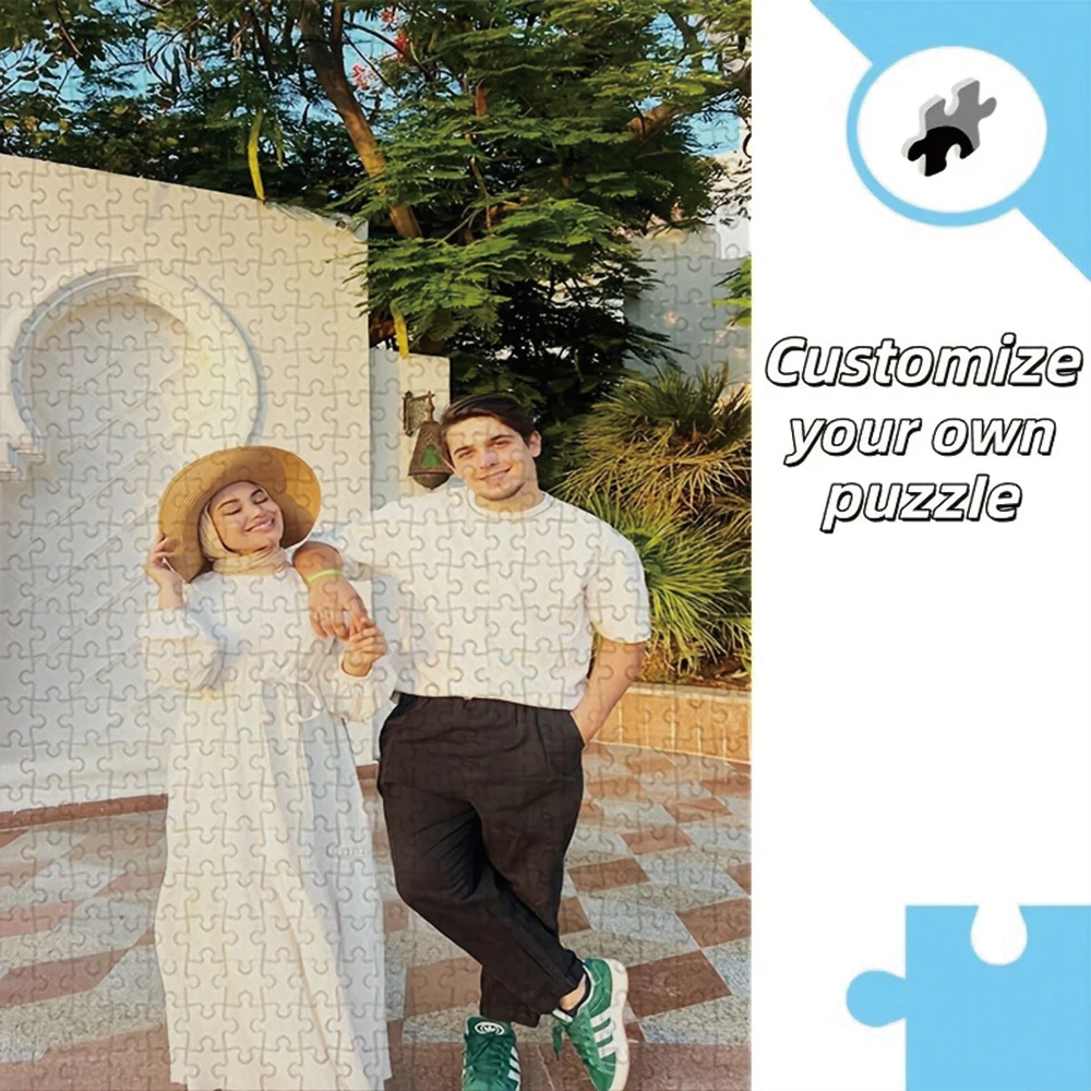 35/300/500/1020pcs Personalized Custom Photo Puzzle Couple Photos Multiple Sizes Available