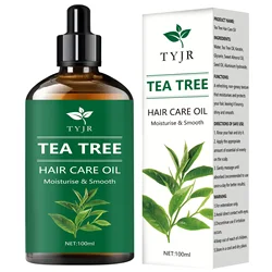 Tree tea Essential Oil Pure Natural Hair Growth Scalp Treatment Anti-Frizz Strengthening Nourish Shiny Healthy Hair Care Product