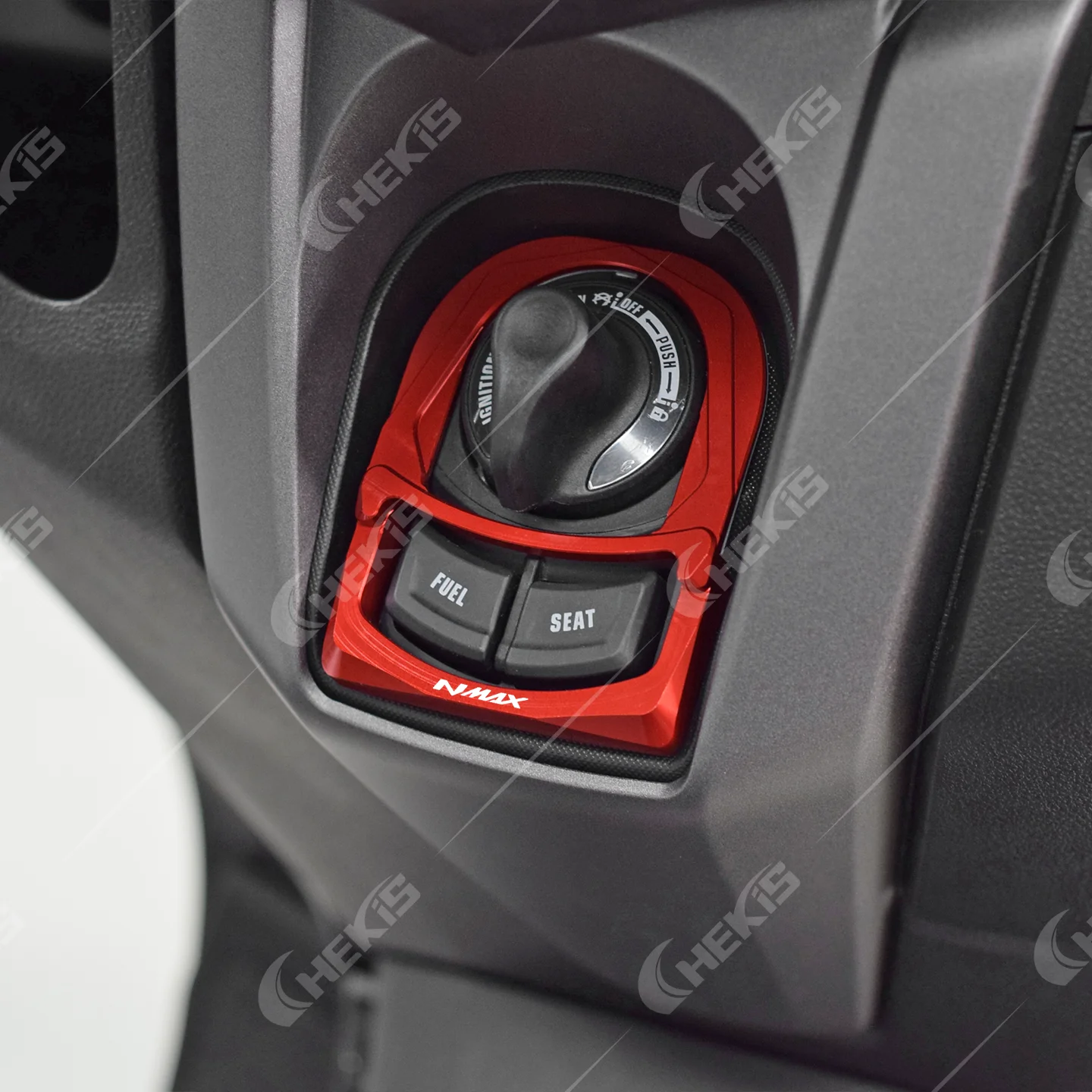 Chekis مناسبة ل 2020 ~ 2025 ياماها Nmax125/155/160 Nmax توربو Nmax Neo تعديل قفل الباب الكهربائي غطاء الزخرفية مفتاح التبديل الغطاء الواقي سبائك الألومنيوم