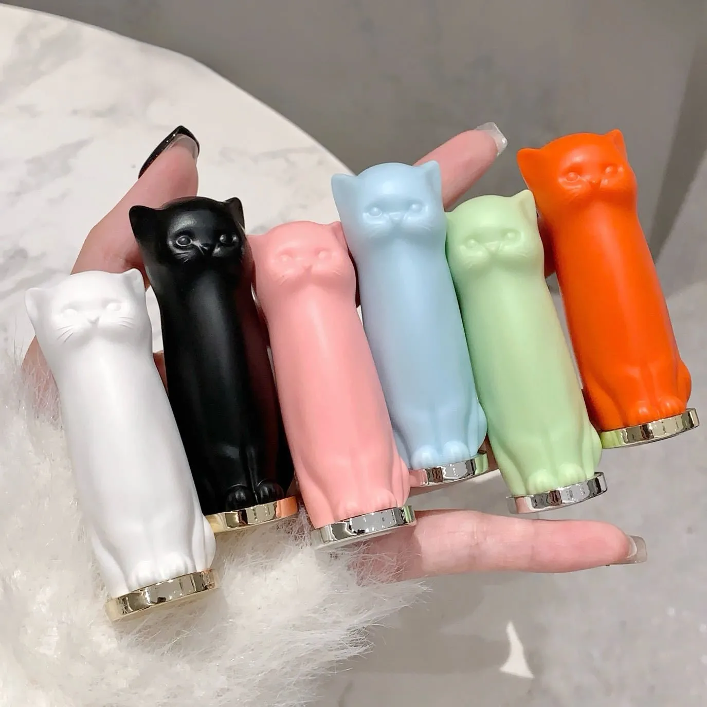 

Kawaii Cat Shape Color Changing Lip Balm Moisturizing Anti-Dry Crack Fade Lip Lines Hydrating Lip Care