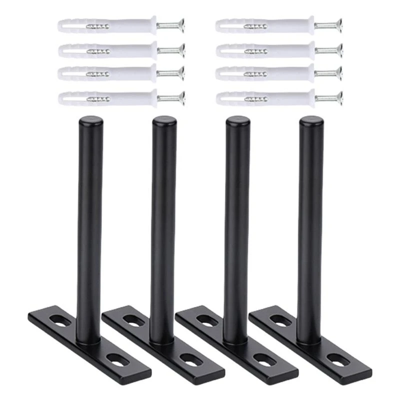 T21C 4/6/8pcs Steel Concealed Shelf Brackets Wall Mounted Concealed Shelf Supports Upgrades for Creating Storage Space