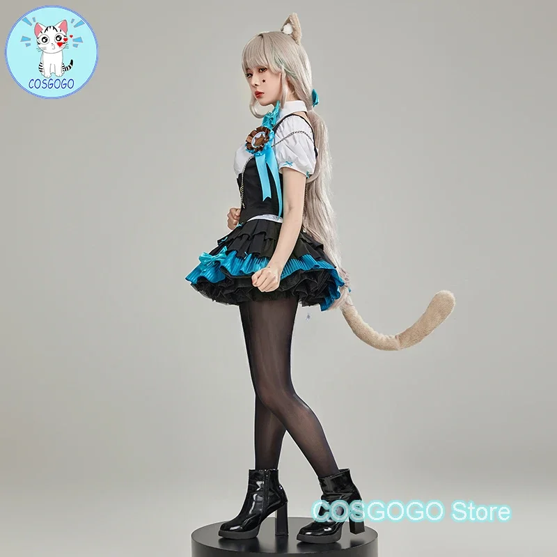 COSGOGO-Costume de Cosplay LyNouveau du Jeu Genshin Impact, Tenue d'Halloween, Uniforme d'Université pour Femme