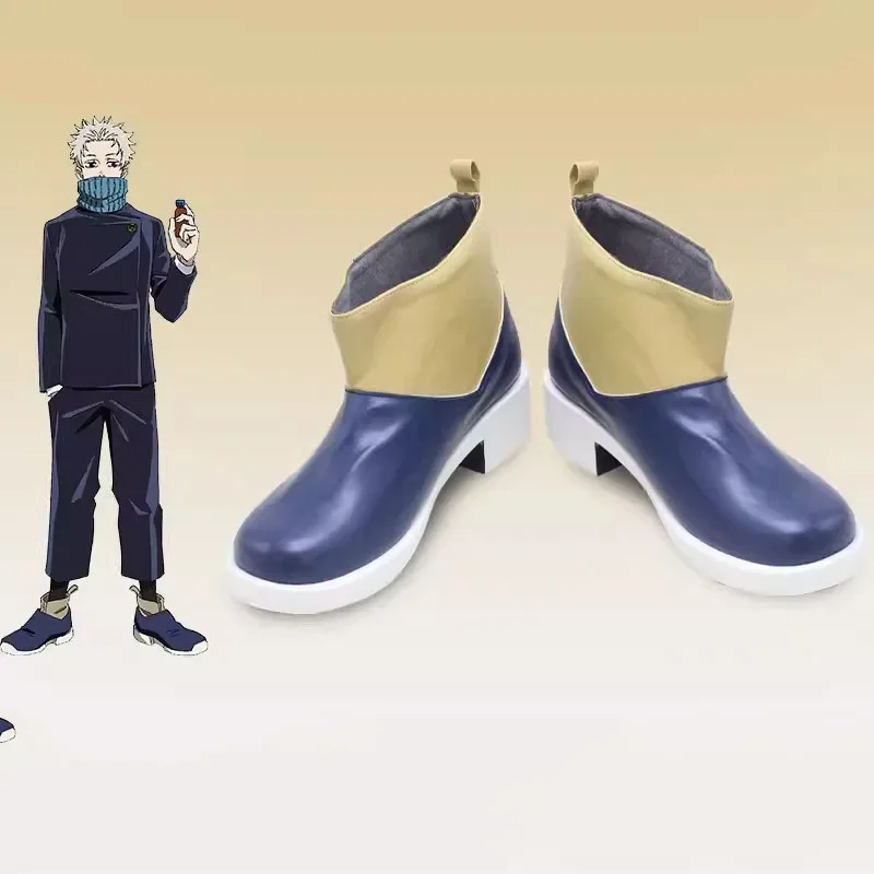 ZA01 アニメ狗巻棘コスプレ衣装スカーフブルースクール東京呪術小道具スカーフ靴ハロウィンコスプレ衣装小道具 AccZa0@