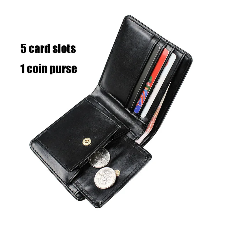 PU leather Wallet Classic Men's Bifold Wallet credit card holder Case coin purse Money Bag image 4