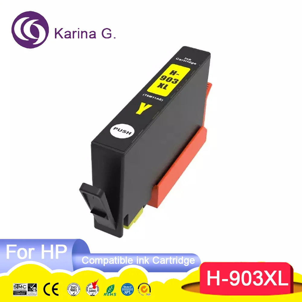 903 907 XL 903XL 907XL Premium Compatible Color Tinta Inkjet Ink Cartridge For HP903 for HP Office jet 6960 6968 6970 Printer