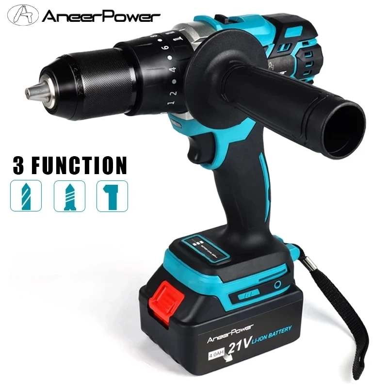 Chuck Brushless 21v Pesca no Gelo Furadeira de Impacto Elétrico sem Fio Chave Fenda Bateria para Makita Ferramentas da Bateria Lítio Energia 13 mm