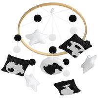 Montessori Mobile Baby for Crib Black and White Mobile Baby Crib Mobile for Boys & Girls