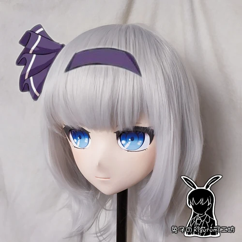 (RB299) hecho a mano mujer/niña personaje de dibujos animados japonés de resina Anime Cosplay máscara de Kigurumi Crossdress máscara de muñeca transgénero