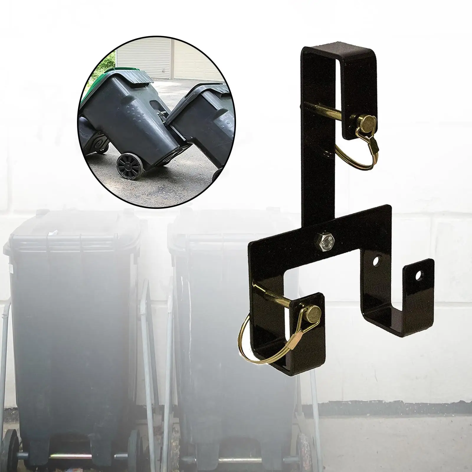 Garbage Can Hook Easy to Use Garbage Hauling Towing Hitch Attachment Tow Hawling