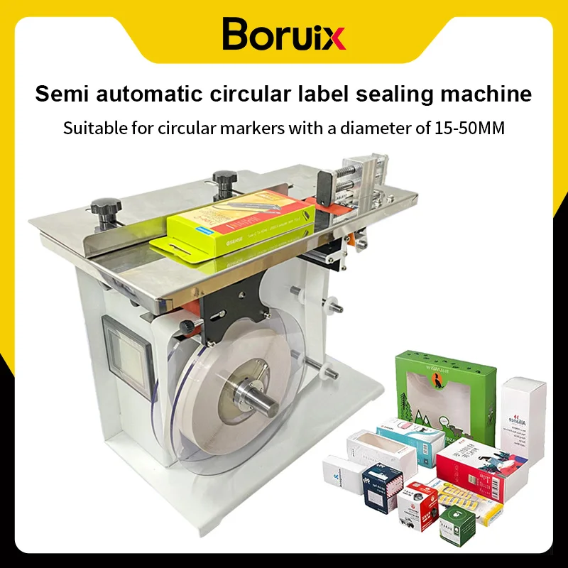 

Полуавтоматическая машина для запечатывания и этикеток углов, 220 В, 110 В, автоматическая машина для склеивания этикеток для упаковочной коробки, клейкая подарочная коробка