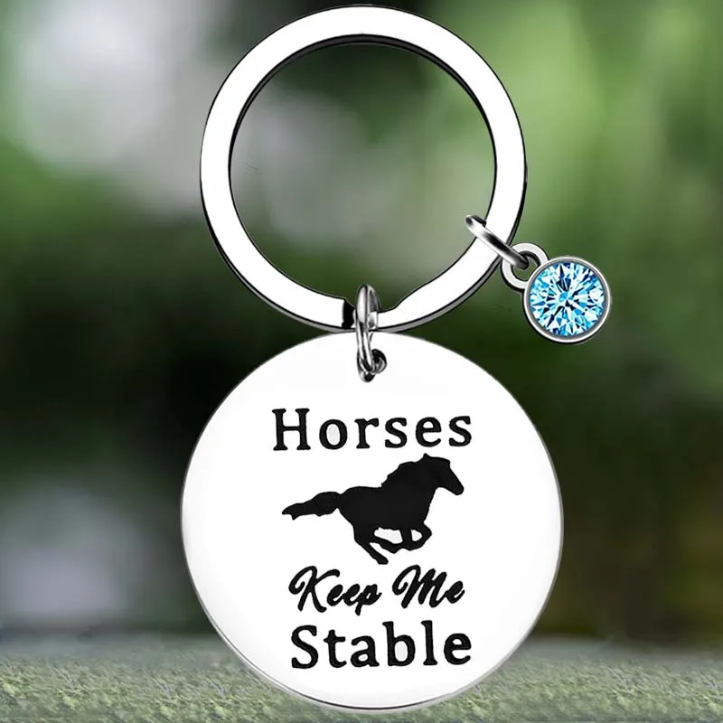 Cute Horse Gifts Keychain Keep Me Stable Key Chain Pendant Jewelry Horse Lover gift