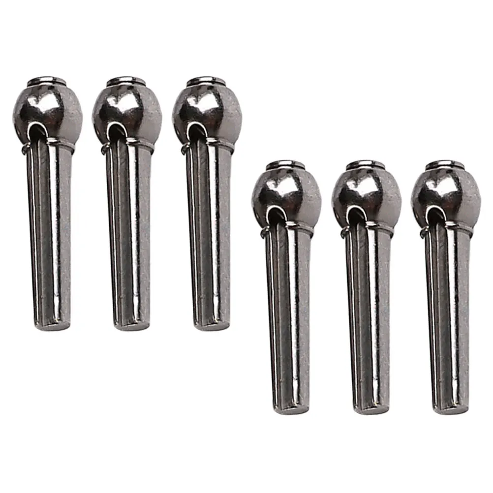 

6Pcs Guitar String Pins Metal Durability Smooth Finish No Burr Easy to Carry Replacement Parts for Acoustic Folk Guitar Bridge