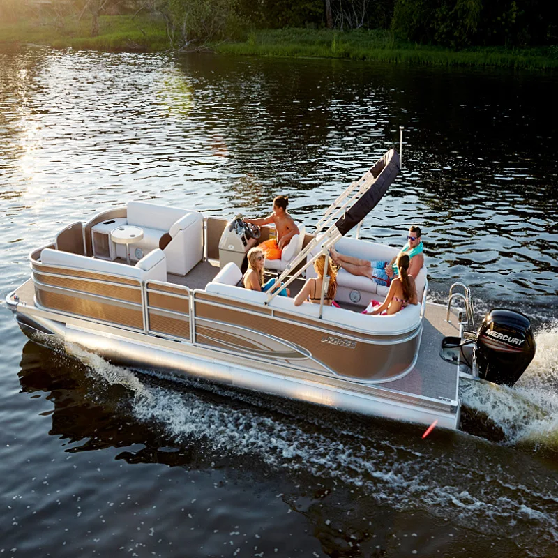 Factory Supply Customizable Aluminum Alloy Luxury Yacht for Water Restaurant Sightseeing Leisure Dining Pontoon Boat