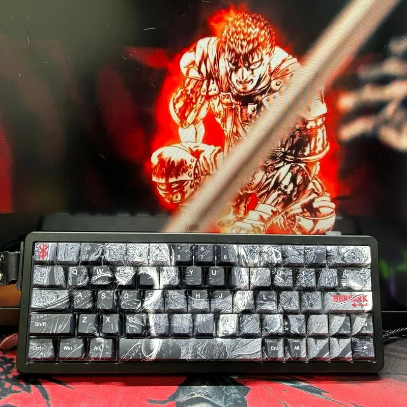 Keycaps Berserk Dark Freak Keycaps Berukir 87 Pasang Keycaps Berikut Cocok Untuk Wooting Ez63 Made 68 Dll