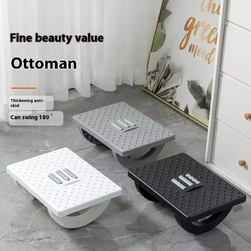 Portability Foot Rest Under Desk Footrest Ergonomic Foot Stool With Massage Rollers Foot Rest Office Foot Massage Footstool