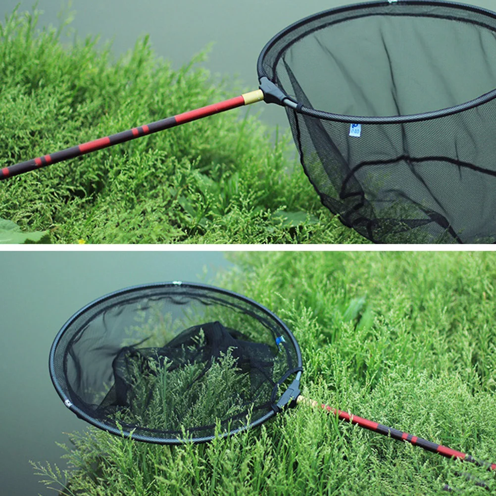 

35cm Aluminum Alloy Foldable Fishing Landing Net Head Rustproof Lightweight Easy Install Catch and Release Net for Stream Shore