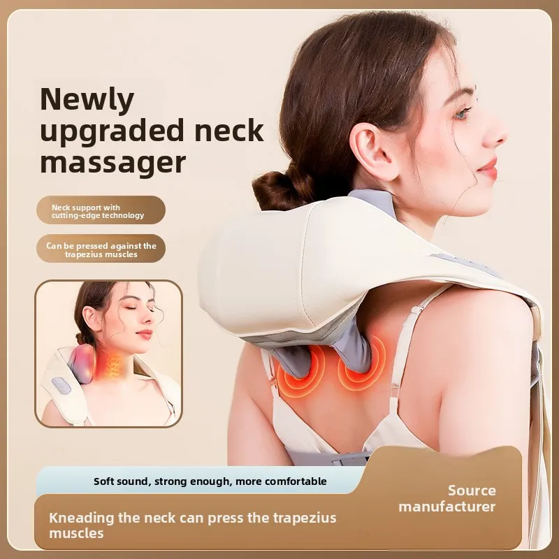 New Oblique Machine Massager Shoulder and Neck Massager Cervical Spine Hot Compress Home Cervical Spine Massage Massager