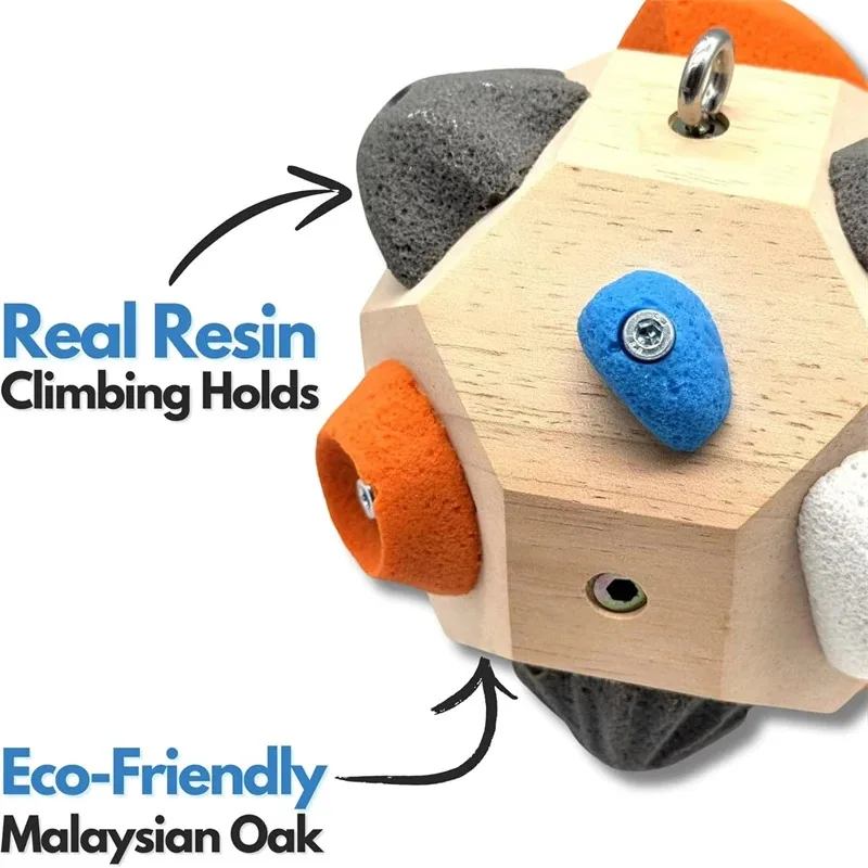 

TOPLIVING 1 PCS DIY Handcrafted Boulder Block 3D Rock Climbing Finger Training Tool for Strength Precision Climbers Mountain Cli