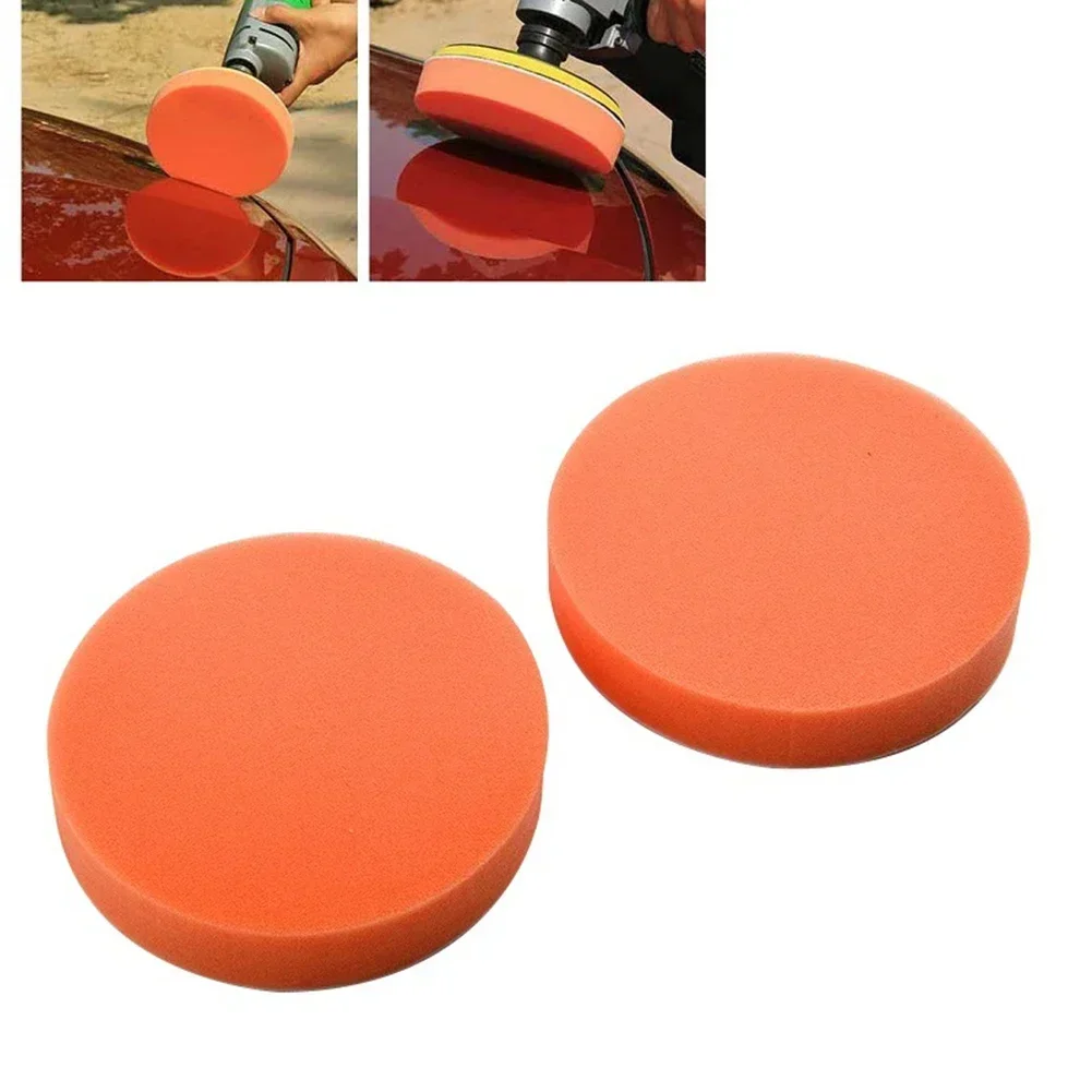 2pcs 5in/125mm Polishing Buffing Pad Flat Sponge Pad Polishing/Grinding Tools For Car Clean Waxing Paint Care For Angle Grinder