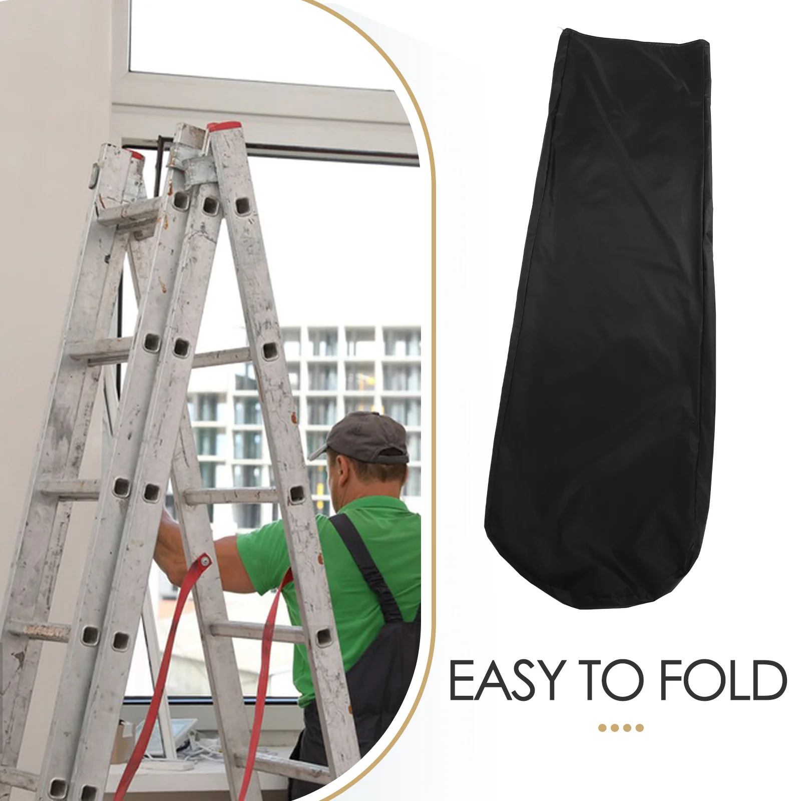 

Heavy Duty 420d Waterproof Folding Ladder Cover Dustproof Protective Outdoor Indoor Storage Bed Ladder Safety Cover