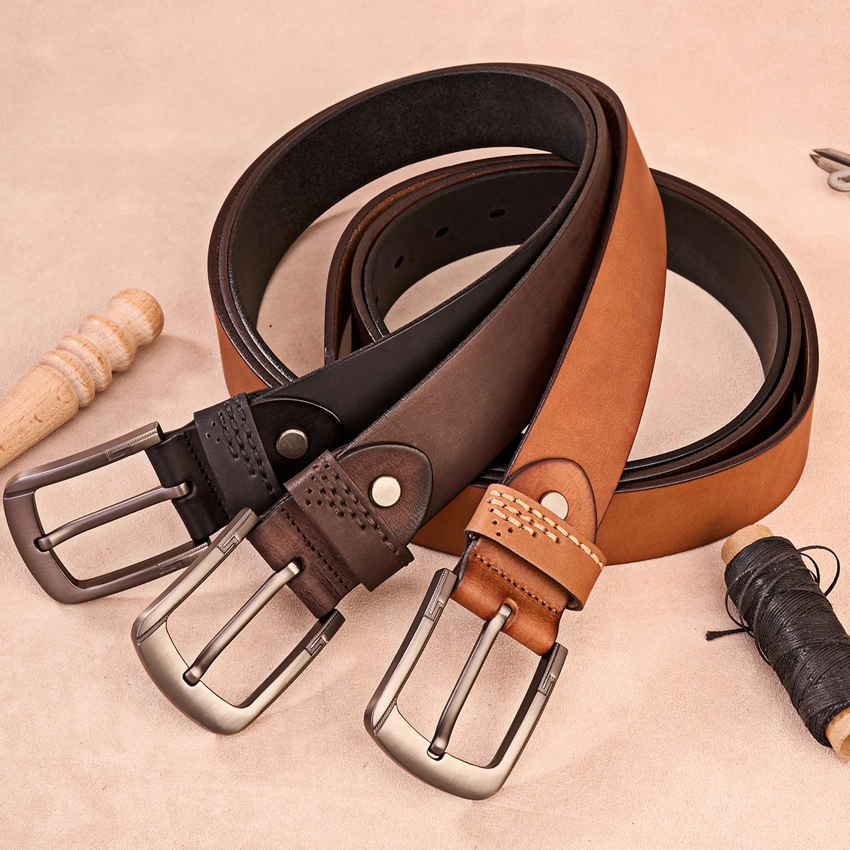 bison-denim-men-top-layer-cowhide-leather-belt-luxury-business-casual-adjustable-waist-belt-comfortable-durable-pin-buckle-belt