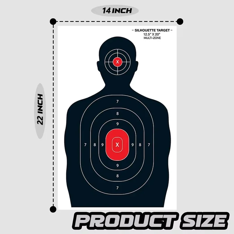 

5/10PCS Archery Target Paper Silhouette Splatter for Bow Arrow Range Shooting Training Shooting Target Paper Accessory