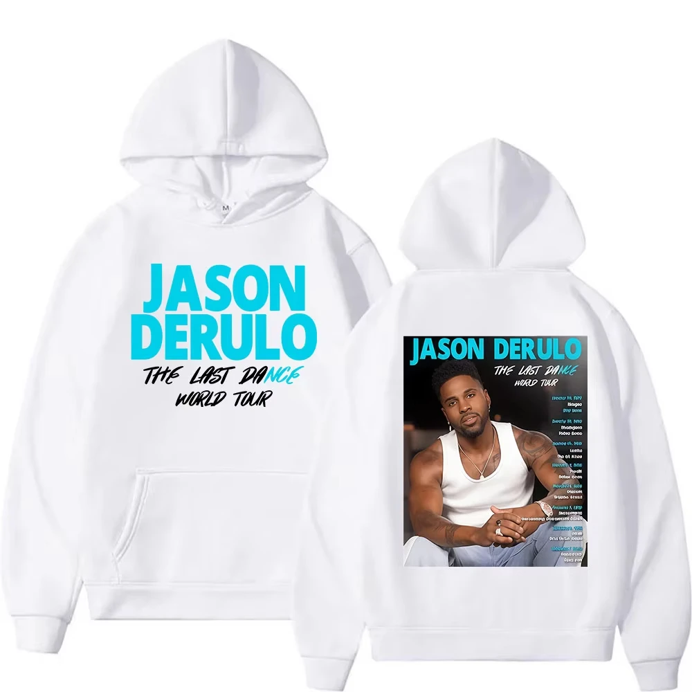 

Мужская толстовка с графическим принтом Jason Derulo Last Dance World Tour 2026, модная флисовая толстовка в стиле хип-хоп, унисекс, уличная одежда