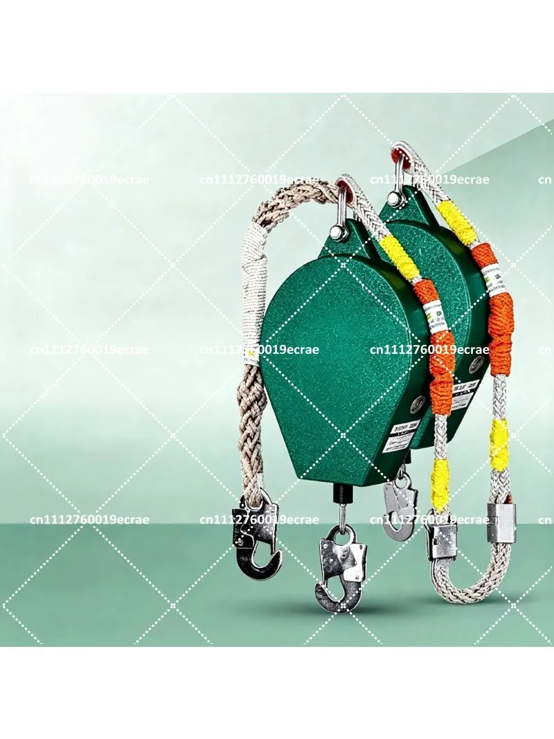 3 Ton Fall Arrester Self-Locking Speed Limiter Safety Rope 10/20/50m Anti-Fall Lanyard for Tower Crane Elevator Work at Height