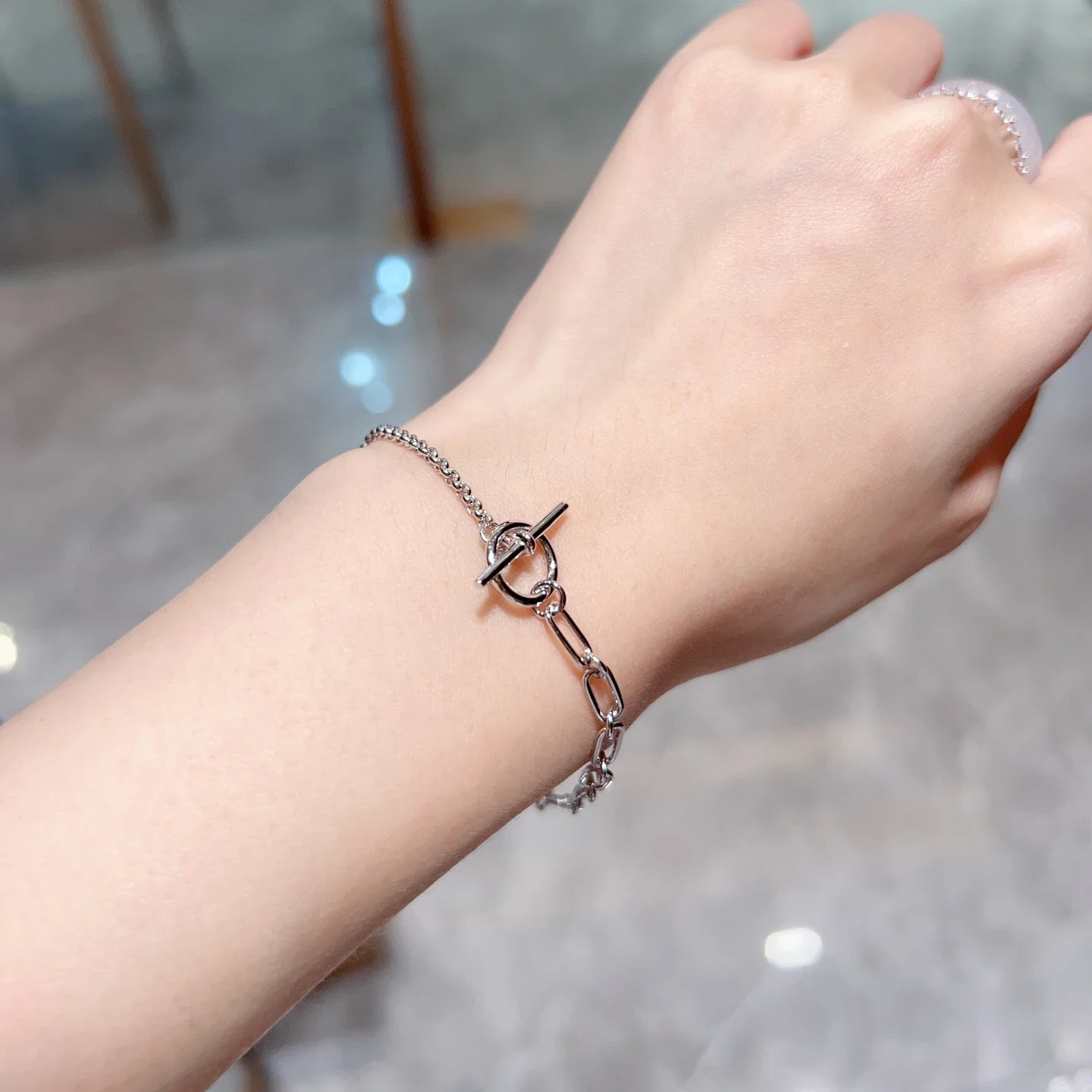 Europe Designer Brand Silver Top Quality Bracelet Women Luxury Jewelry Boutique Gift Trend