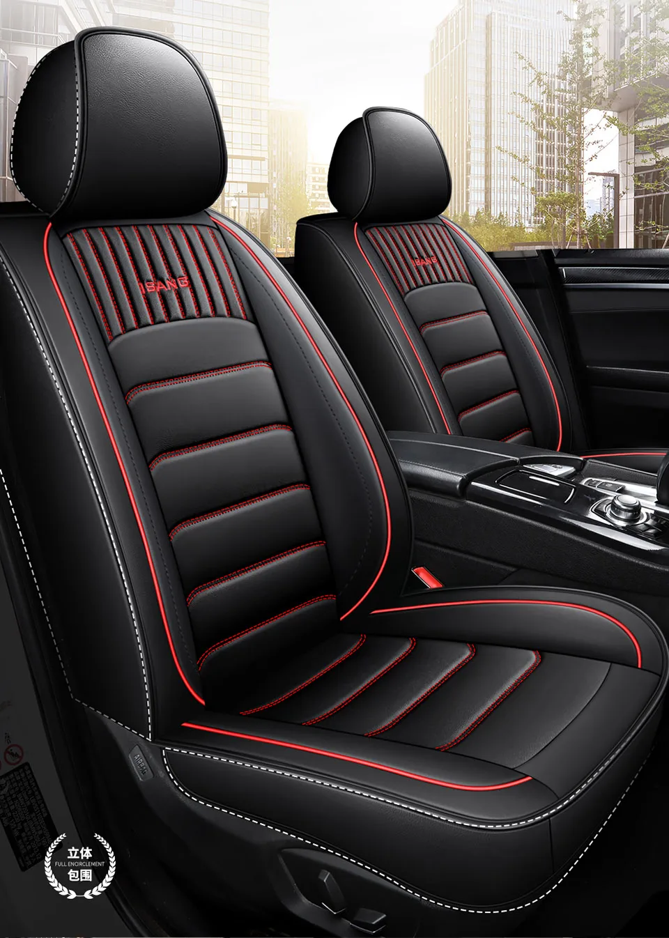 Leder-Sitzbezug für Skoda Octavia 2, Superb 3, Karoq, BMW E60, E61, Touring – Autozubehör, Innenraum, Dropshipping, Komplettset. – Detail 6