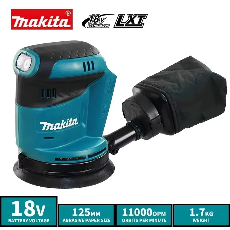 Makita DBO180Z 18V sans brosse sans fil disque Rechargeable ponceuse orbitale aléatoire travail du bois ponçage mastic polissage outil nu