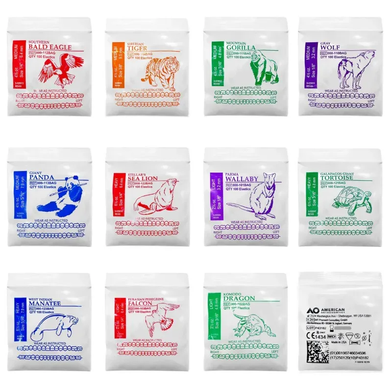 

100Pcs/Bags Dentistry AO Rubber Band Orthodontics Traction Rubber Band Oral Cavity Nursing Repair Material 6.4/9.5mm 6.5oz Tools