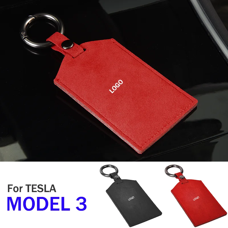 

Car Key Card Protection Cover For Tesla Model 3 Y Interior Holder Protector Chain Clip Bag New Styling Accessories