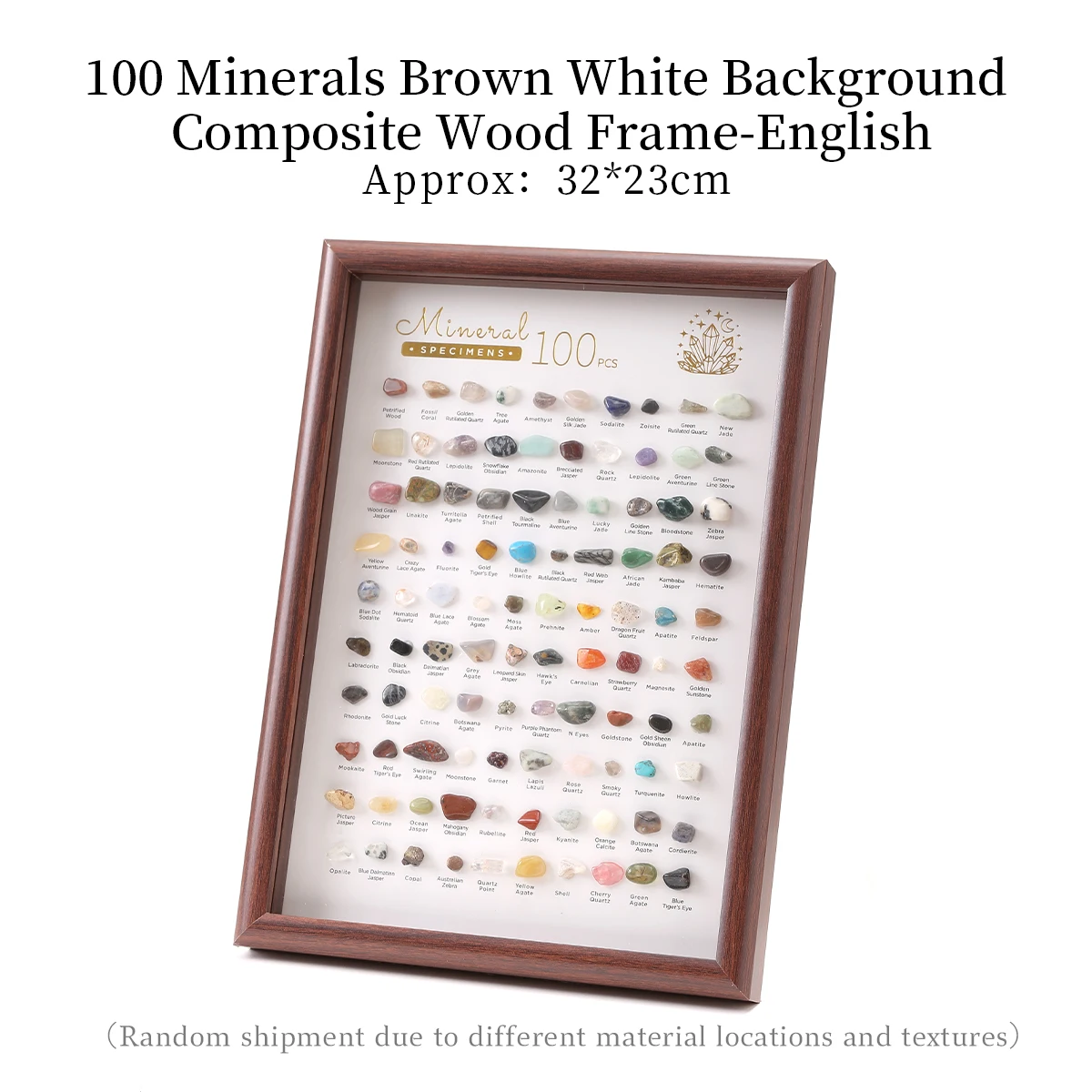 100 Pcs Natural Stones Raw Crystal Specimen Set
