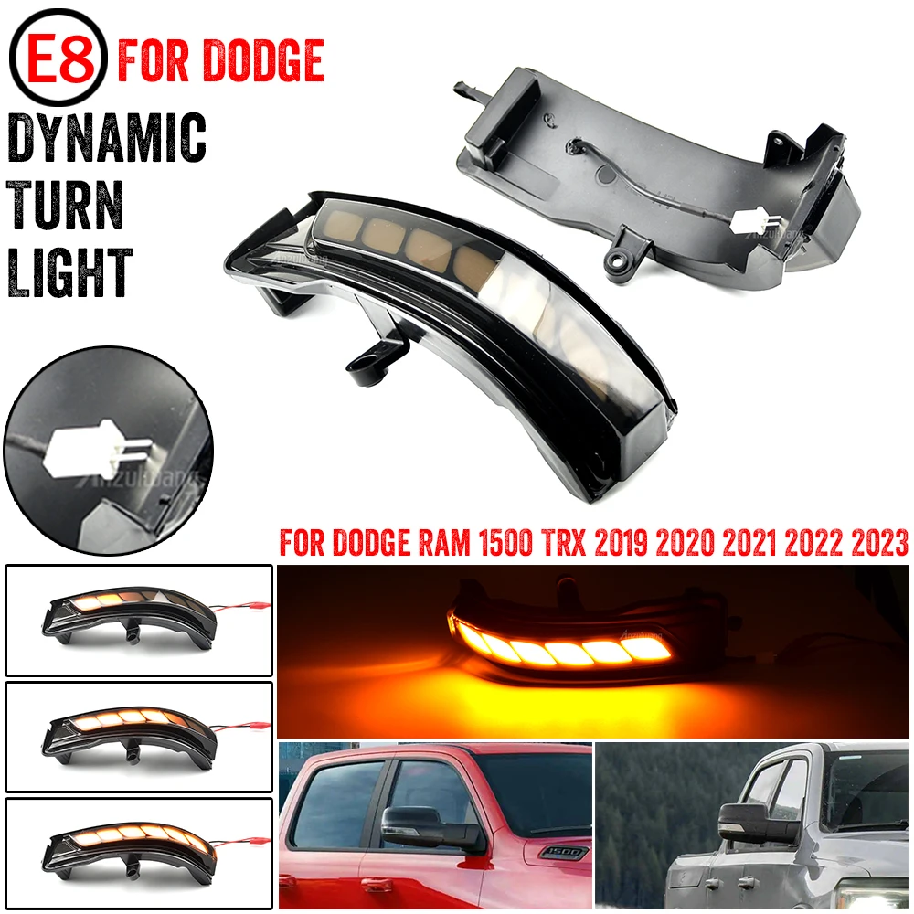 

Top quality For Dodge RAM 1500 TRX 2019-2023 Dynamic Flashing Turn Signal LED Side Marker Light car-styling