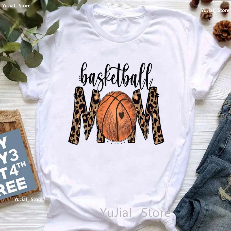 For The Love Of The Game Graphic Print Tshirt Girls Fashion Leopard Basketball T Shirt Women Summer Tops Tee Shirt