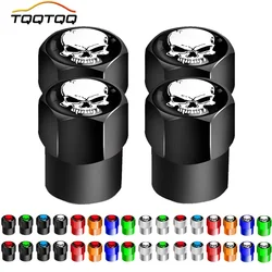 4 unids/set tapa de vástago de válvula de neumático de calavera, resistente a la corrosión, cubierta a prueba de polvo ajuste Universal para coche, bicicleta, camión, motocicleta