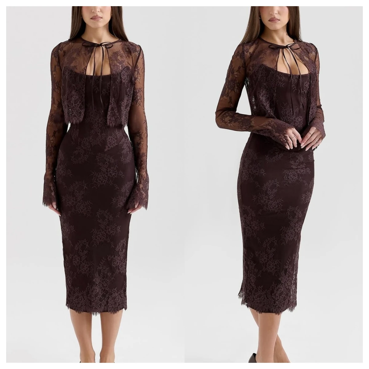 

Customized Temperament Purple Evening Dress O-Neck Long Sleeves Vestido De Festa High Quality Exquisite Appliques Fashion