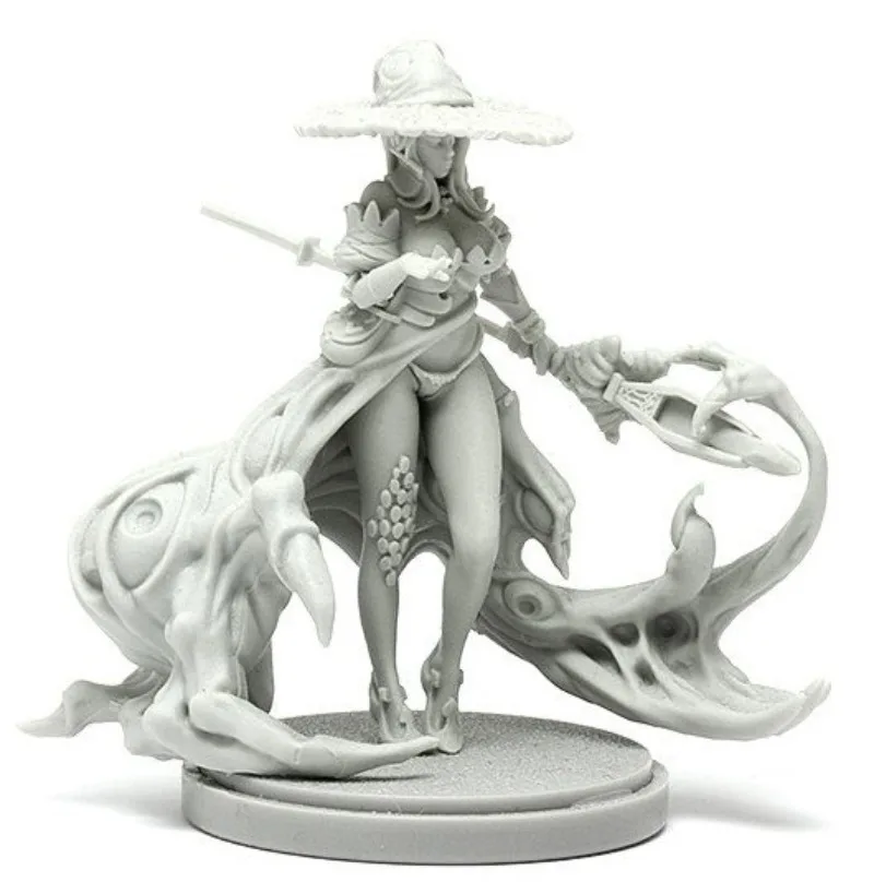 Kit de modèle en résine moulée sous pression, offre spéciale, Disciple KD de la sorcière, modèle blanc en résine non assemblé et non peint