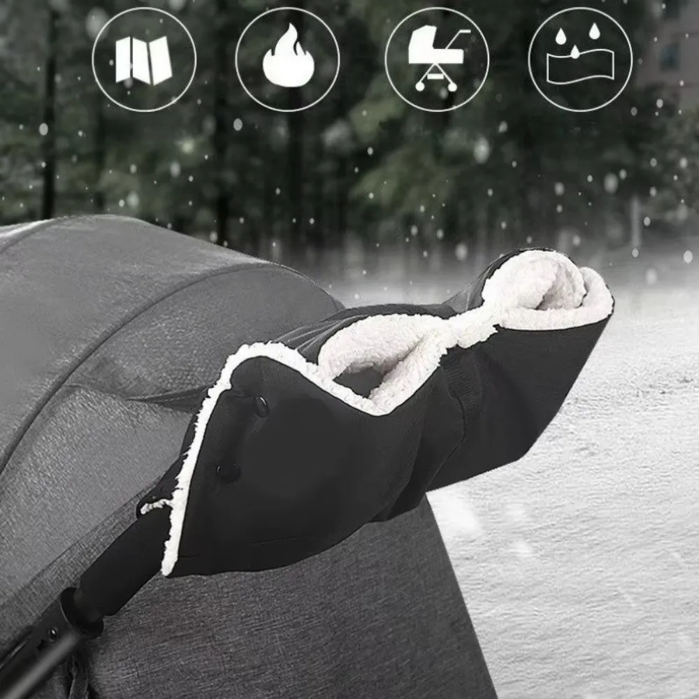 High Quality Universal Stroller Gloves Winter Warm Newborn Push Chair Glove Wind and Waterproof Stroller Accessories