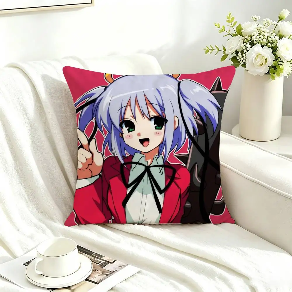 B-Bokusatsu T-Tenshi Dokuro-chan Pillow Case Square Double-Sided Sofa Cushion Cover Bedroom Bedside Pillow