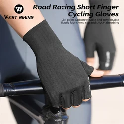 WEST BIKING Guanti da ciclismo Estate Mezze dita Uomo Donna Assorbimento degli urti Traspirante Mountain Bike Guanti MTB Attrezzatura da ciclismo