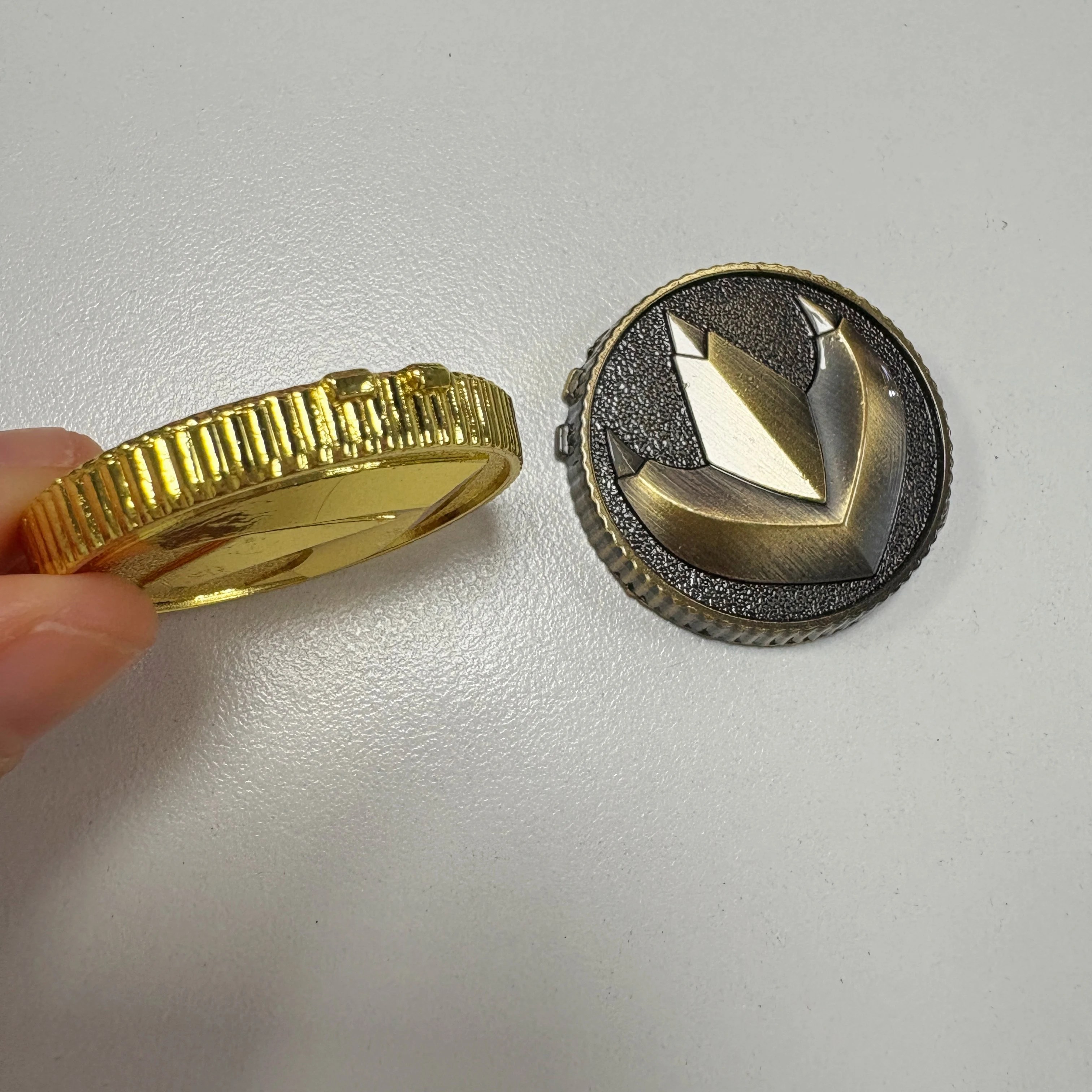 91-93 DRAGON Dino Power Coin-Weathered Coin-Gold Made For Ranger Morpher