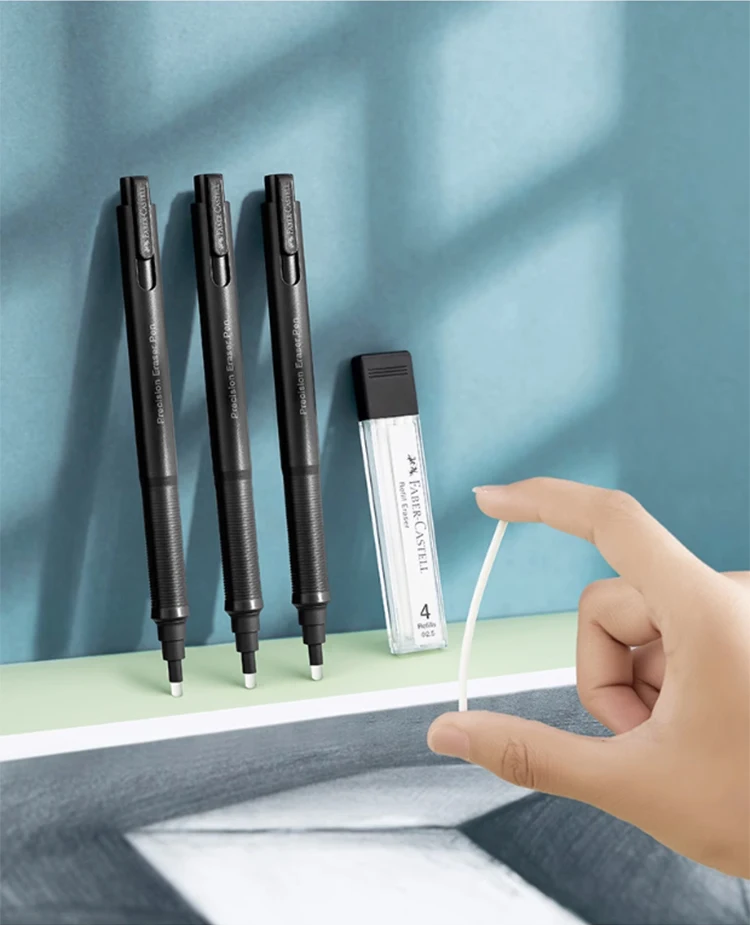 Faber-Castell Radiergummi, einziehbarer automatischer Bleistift, Gummi, hochpräziser Bleistift-Radiergummi, Korrekturwerkzeuge, Schule, Büro, Schreibwaren – Detail 17