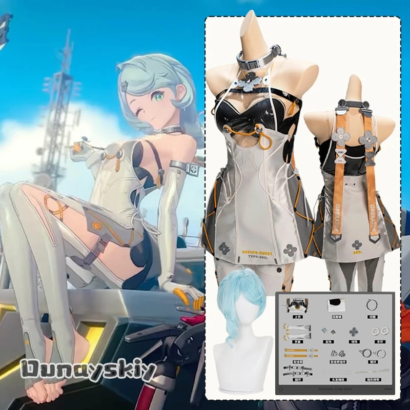

New Seed Косплей Игра Zenless Zone Zero Костюм {Hemera} Колготки QIPAO Стиль Комбинезон Платье Брюки Аксессуар Хэллоуин Женский костюм